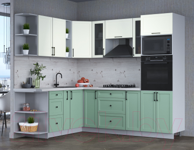 Готовая кухня Интерлиния Тренд 1.88x2.4 ВТ левая