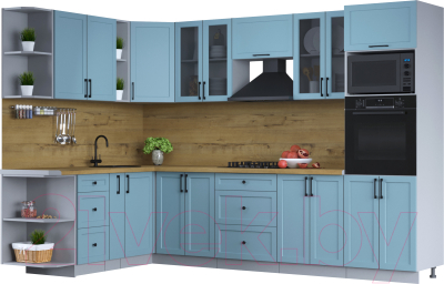 Готовая кухня Интерлиния Тренд 1.88x3.0 ВТ левая - фото