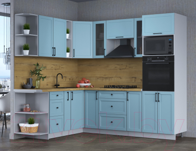 Готовая кухня Интерлиния Тренд 1.88x2.4 ВТ левая