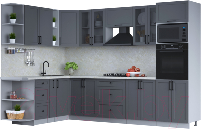 Готовая кухня Интерлиния Тренд 1.88x3.0 ВТ левая - фото