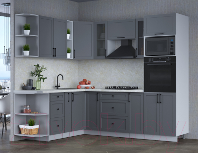 Готовая кухня Интерлиния Тренд 1.88x2.4 ВТ левая