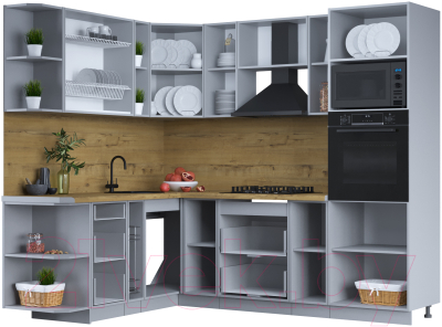Готовая кухня Интерлиния Тренд 1.88x2.4 ВТ левая