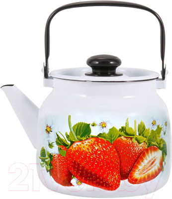 Чайник Лысьвенские эмали Сочная клубника С-2713 П2/4Рч - фото