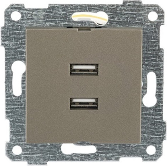 Розетка Mutlusan Rita 2xUSB Type-A 2200-449-0186 - фото