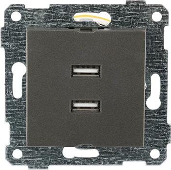 Розетка Mutlusan Rita 2xUSB Type-A 2200-449-0195 - фото