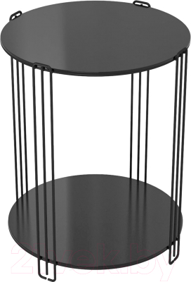 Журнальный столик Sheffilton SHT-CT34 (черный муар/черный глянец) - фото