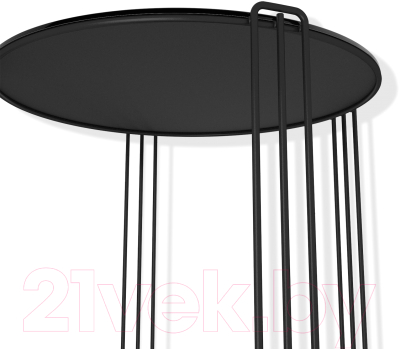 Журнальный столик Sheffilton SHT-CT34 (черный муар/черный глянец)