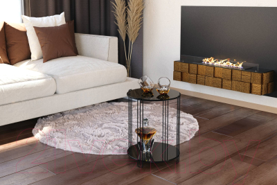 Журнальный столик Sheffilton SHT-CT34 (черный муар/черный глянец)