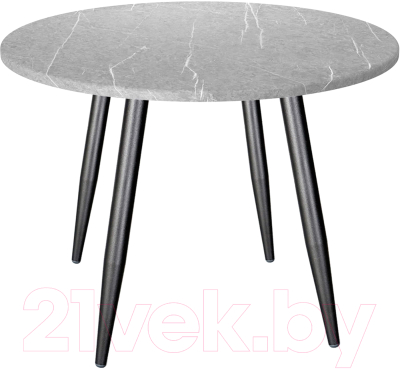 Обеденный стол Sheffilton SHT-TU14/TT 90 МДФ (черный муар/серый мрамор) - фото