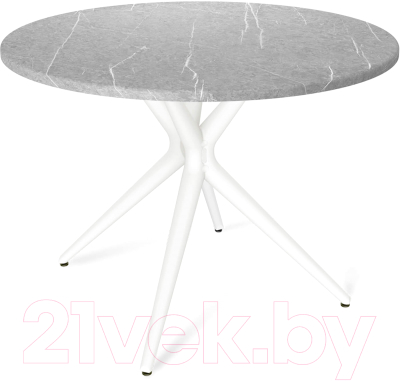 Обеденный стол Sheffilton SHT-TU30/TT 90 МДФ (белый/серый мрамор) - фото