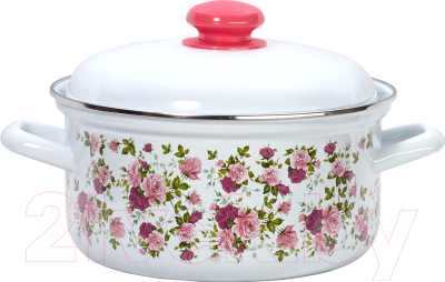 Кастрюля Лысьвенские эмали Китайская роза С-1510 АП2/4 - фото