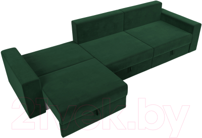 Диван Лига Диванов Майами Long 69 (велюр зеленый)
