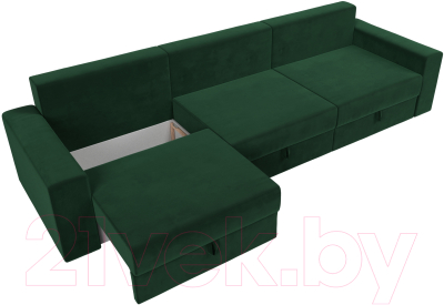 Диван Лига Диванов Майами Long 69 (велюр зеленый)