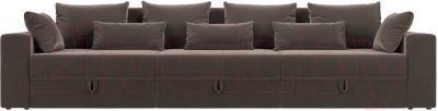 Диван Лига Диванов Майами Long 69 (велюр коричневый)