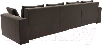 Диван Лига Диванов Майами Long 69 (велюр коричневый)