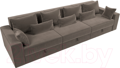 Диван Лига Диванов Майами Long 69 (велюр коричневый)