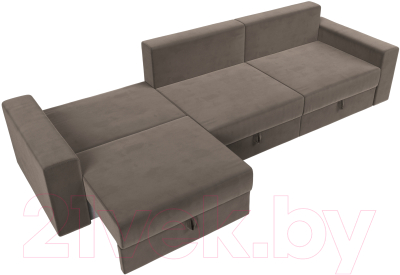 Диван Лига Диванов Майами Long 69 (велюр коричневый)