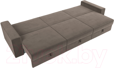 Диван Лига Диванов Майами Long 69 (велюр коричневый)
