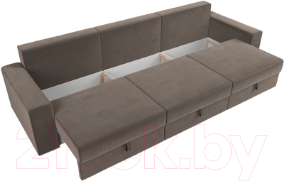 Диван Лига Диванов Майами Long 69 (велюр коричневый)