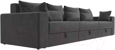 Диван Лига Диванов Майами Long 69 (велюр серый)