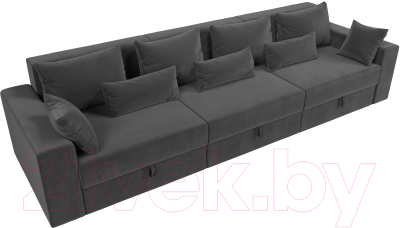 Диван Лига Диванов Майами Long 69 (велюр серый)
