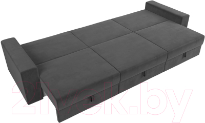 Диван Лига Диванов Майами Long 69 (велюр серый)