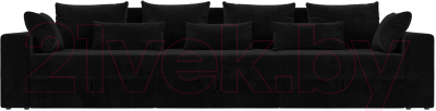 Диван Лига Диванов Майами Long 69 (велюр черный)