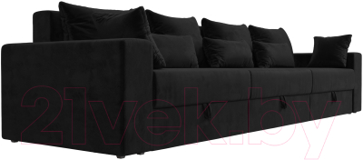Диван Лига Диванов Майами Long 69 (велюр черный)