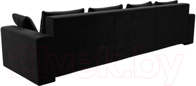 Диван Лига Диванов Майами Long 69 (велюр черный)