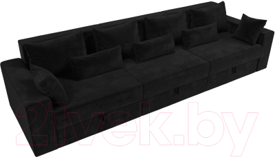 Диван Лига Диванов Майами Long 69 (велюр черный)