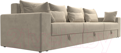 Диван Лига Диванов Майами Long 69 (микровельвет бежевый)
