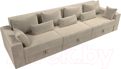 Диван Лига Диванов Майами Long 69 (микровельвет бежевый)