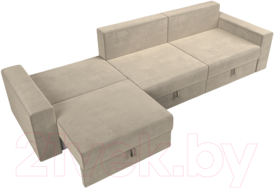 Диван Лига Диванов Майами Long 69 (микровельвет бежевый)