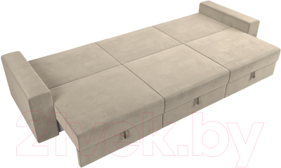Диван Лига Диванов Майами Long 69 (микровельвет бежевый)