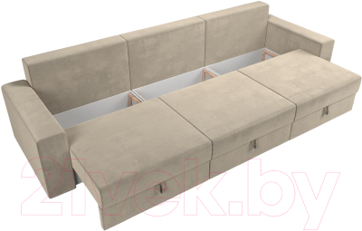 Диван Лига Диванов Майами Long 69 (микровельвет бежевый)
