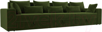 Диван Лига Диванов Майами Long 69 (микровельвет зеленый) - фото