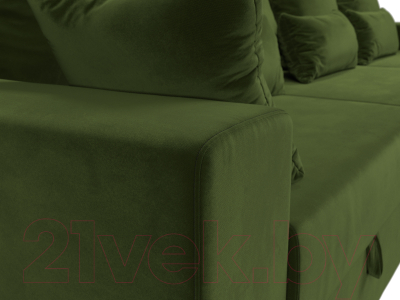Диван Лига Диванов Майами Long 69 (микровельвет зеленый)