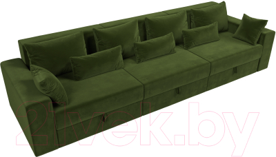 Диван Лига Диванов Майами Long 69 (микровельвет зеленый)