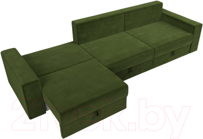 Диван Лига Диванов Майами Long 69 (микровельвет зеленый)