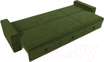 Диван Лига Диванов Майами Long 69 (микровельвет зеленый)