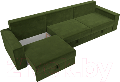 Диван Лига Диванов Майами Long 69 (микровельвет зеленый)