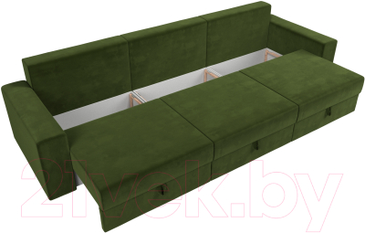 Диван Лига Диванов Майами Long 69 (микровельвет зеленый)