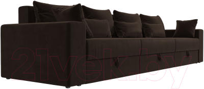 Диван Лига Диванов Майами Long 69 (микровельвет коричневый)
