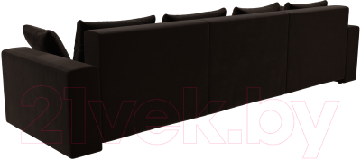 Диван Лига Диванов Майами Long 69 (микровельвет коричневый)
