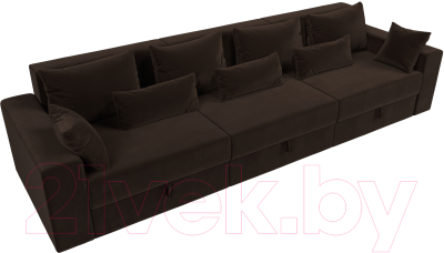 Диван Лига Диванов Майами Long 69 (микровельвет коричневый)