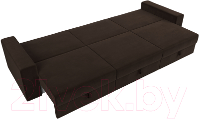 Диван Лига Диванов Майами Long 69 (микровельвет коричневый)