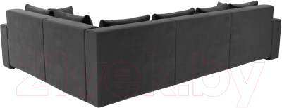 Диван угловой Лига Диванов Майами Long 92 правый (велюр серый)