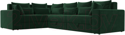 Диван угловой Лига Диванов Майами Long 92 левый (велюр зеленый)
