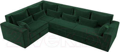 Диван угловой Лига Диванов Майами Long 92 левый (велюр зеленый)