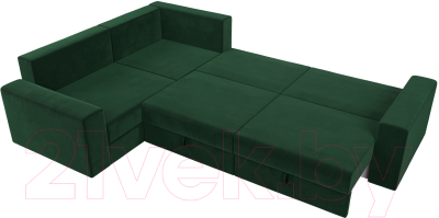 Диван угловой Лига Диванов Майами Long 92 левый (велюр зеленый)